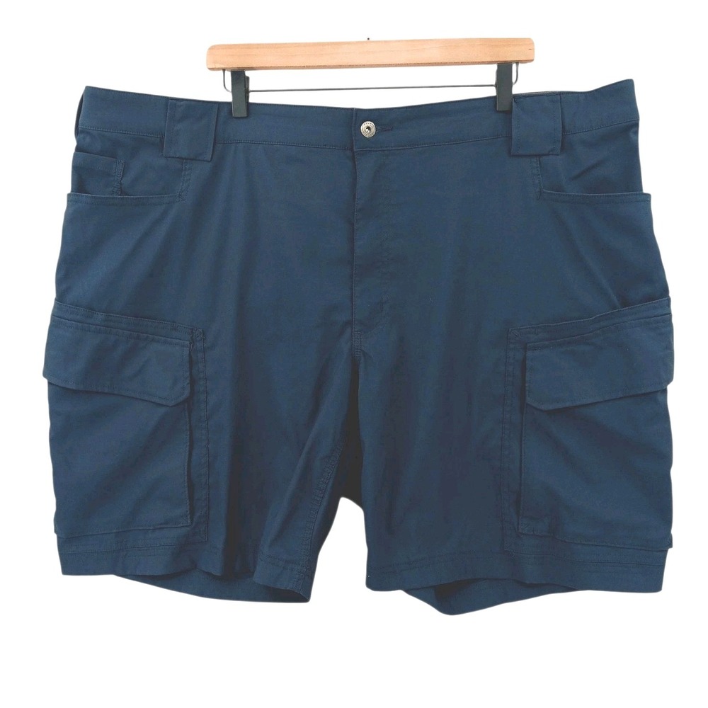 Duluth Trading Co Shorts Mens 46x9 Blue Cargo Relaxed Flex Dry The Fly Stretch